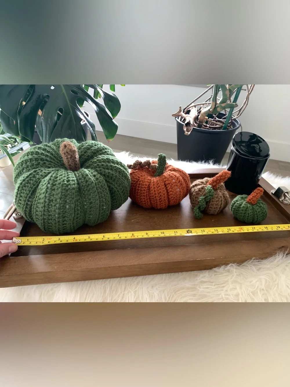 Fall decor Pumpkin set crochet style